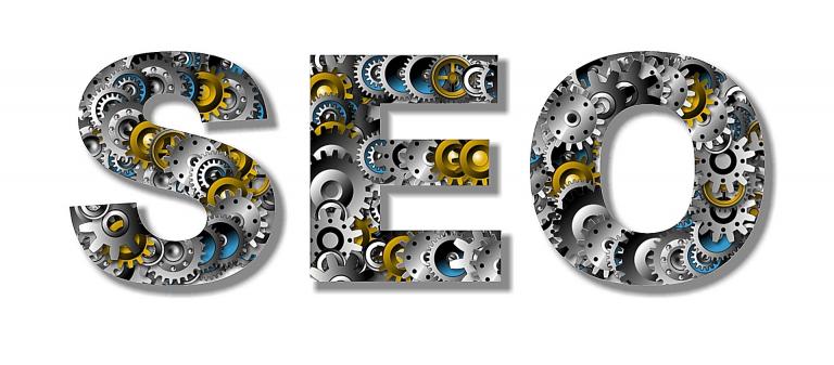 Pixabay graphic of SEO letters written out in gear images