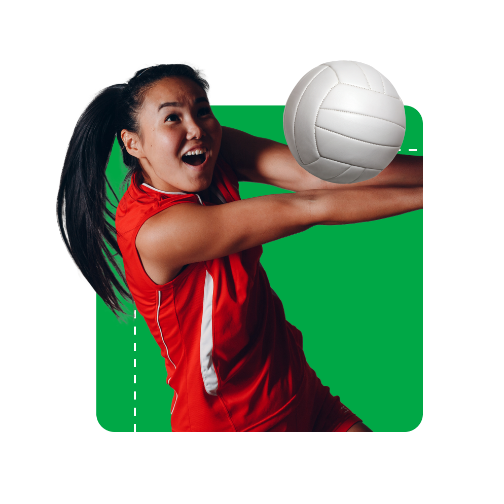 female youth volleyball player
