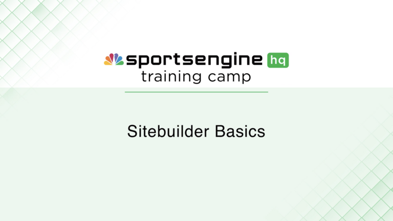 Sitebuilder Basics
