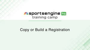 Copy or Build a Registration