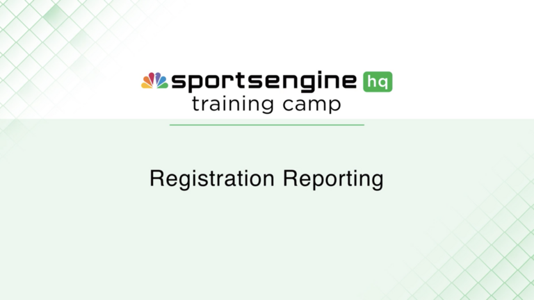 Registration Reporting